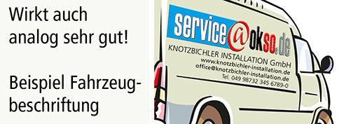 domain als firmebeschriftung